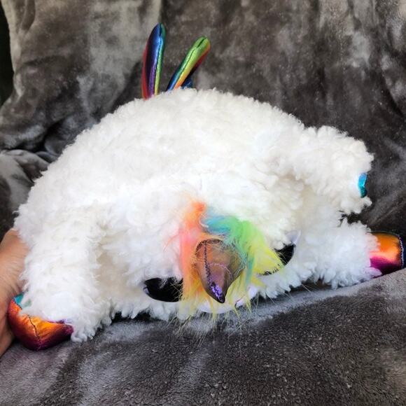 Llama Unicorn Plush Rainbocorns Rainbow Heart White Stuffed Pride Month Toy - Picture 9 of 14